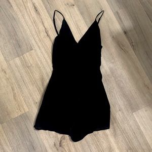 Black Romper with Adjustable Straps
